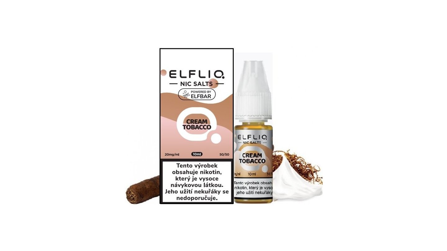 ELFLIQ NIC SALT CREAM TOBACCO 10ML - 20MG 