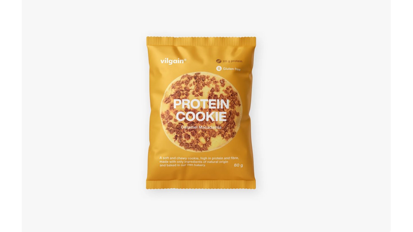 Protein cookie - Karamel s makadamovým oříškem