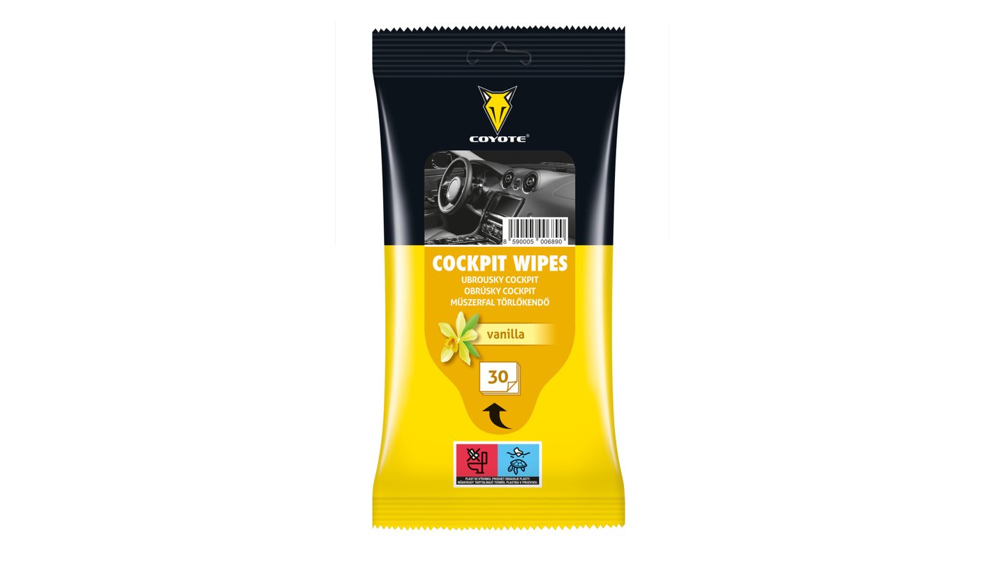 COYOTE Ubrousky Cockpit vanilka 30 ks