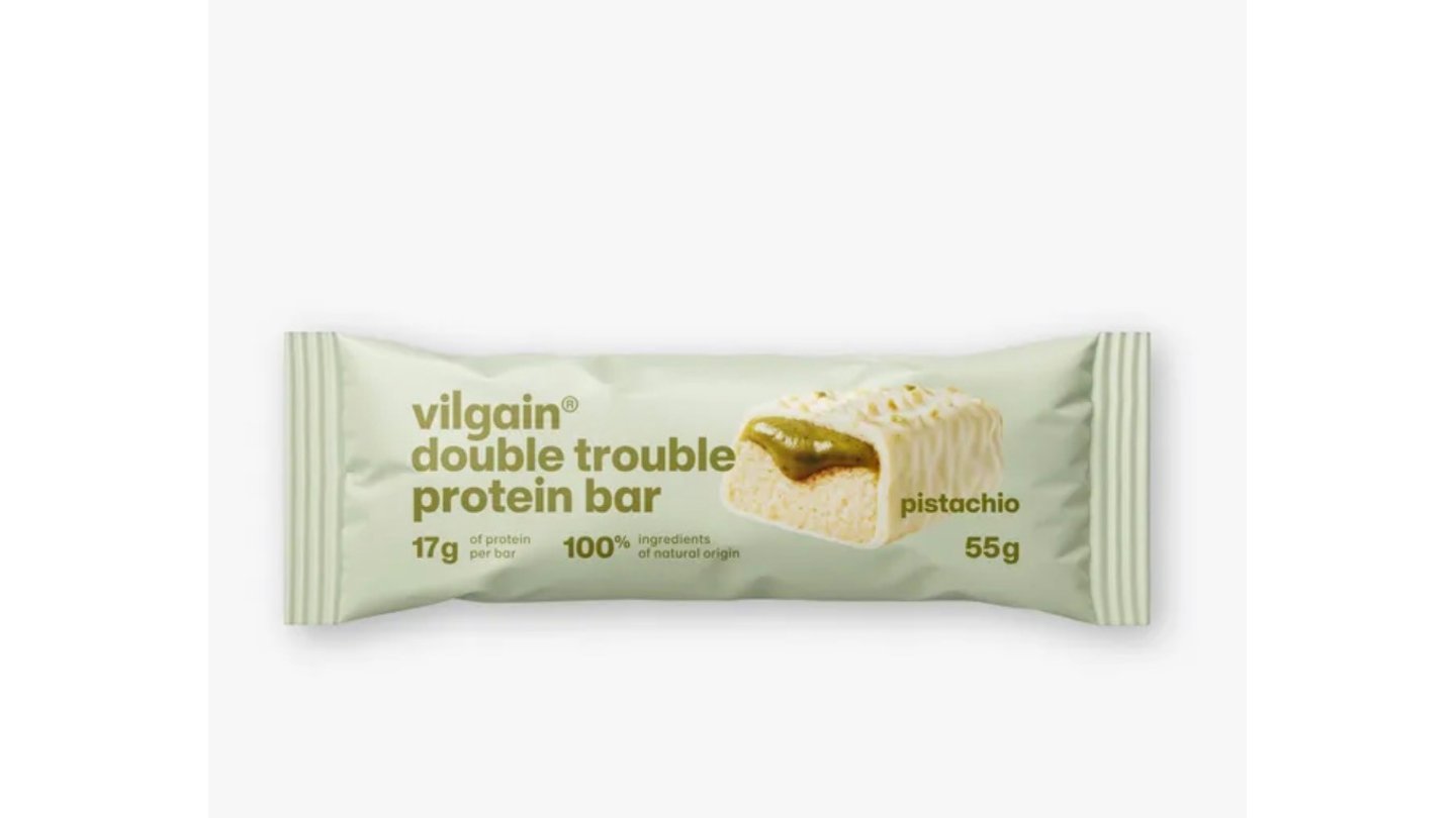 Vilgain Double Trouble Protein Bar pistácie 