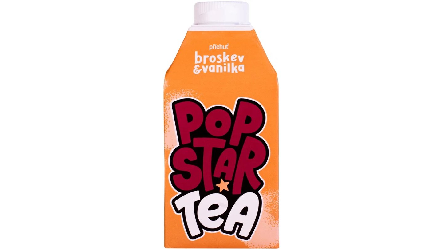 POPSTAR Tea broskev/vanilka 500 ml