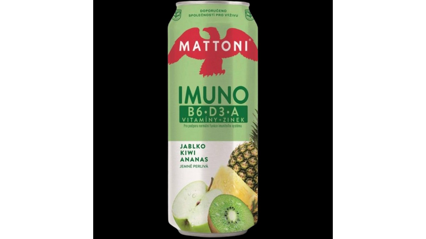Mattoni Imuno jablko ananas a kiwi plech 0,5 l