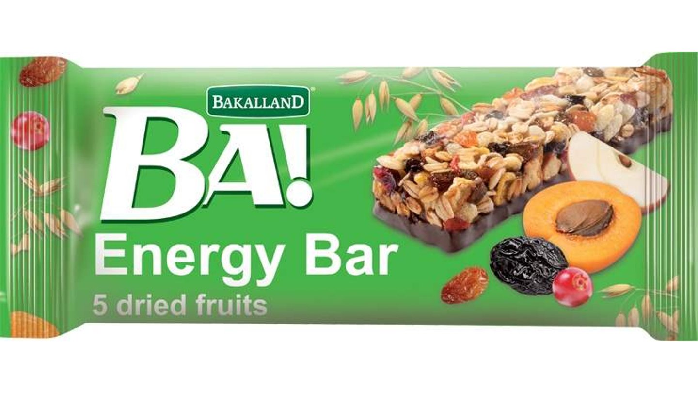 Energy Tyčinka müsli 5 druhů sušeného ovoce+kakaová poleva 40g Bakalland BA!