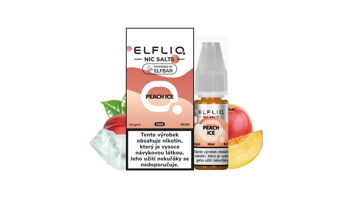 ELFLIQ NIC SALT PEACH ICE 10ML - 10MG