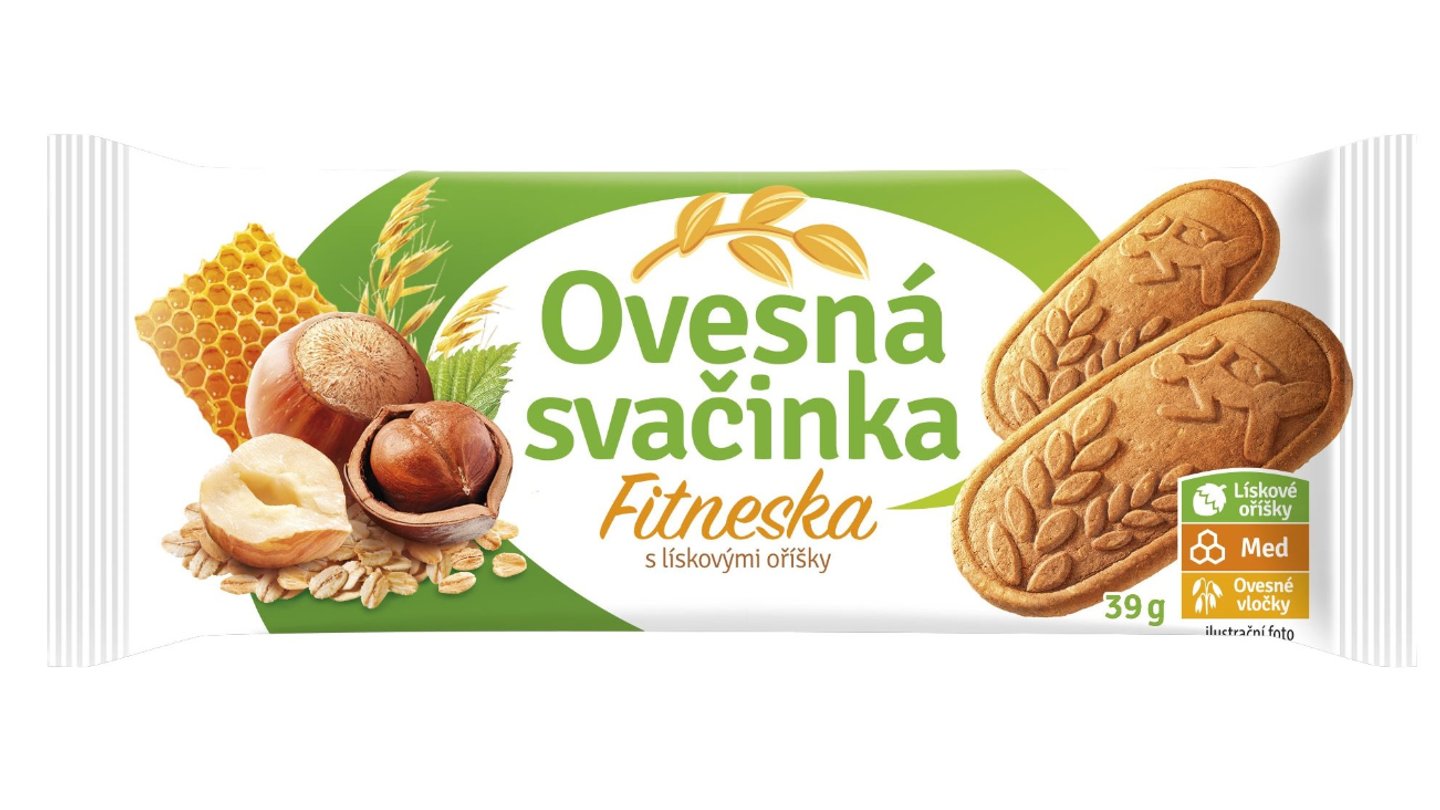 Ovesná svačinka Fitneska s lískovými oříšky