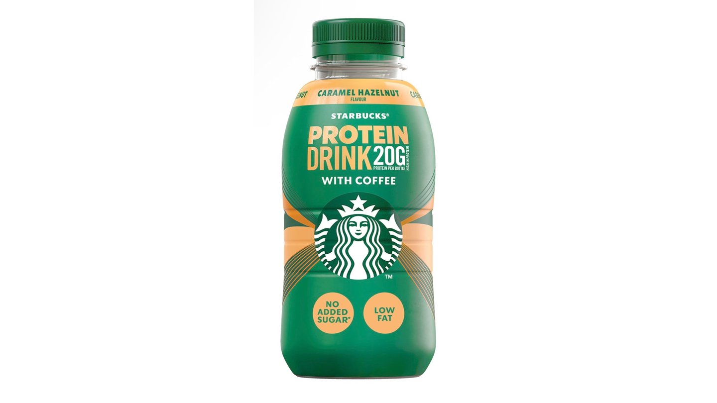 Starbucks Protein drink with coffee Caramel Hazelnut