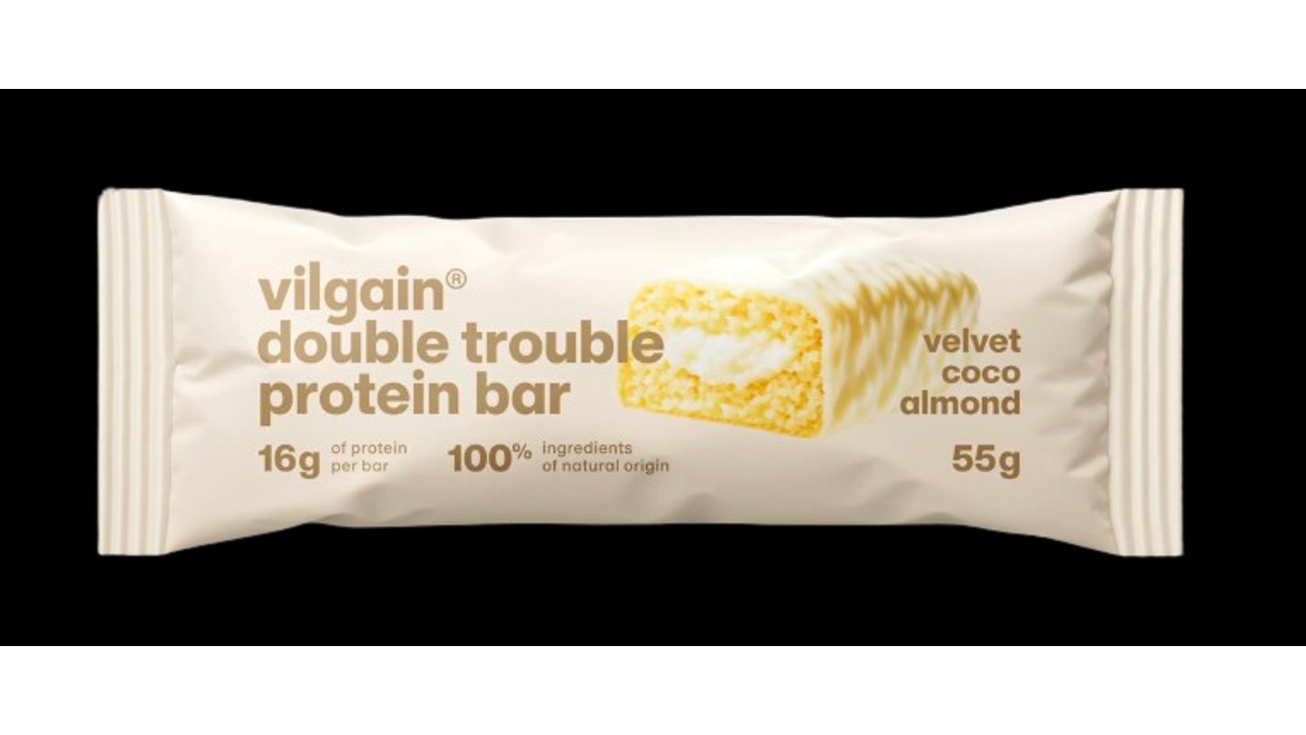 Vilgain Double Trouble Protein Bar Kokosovo-mandlový krém 55 g
