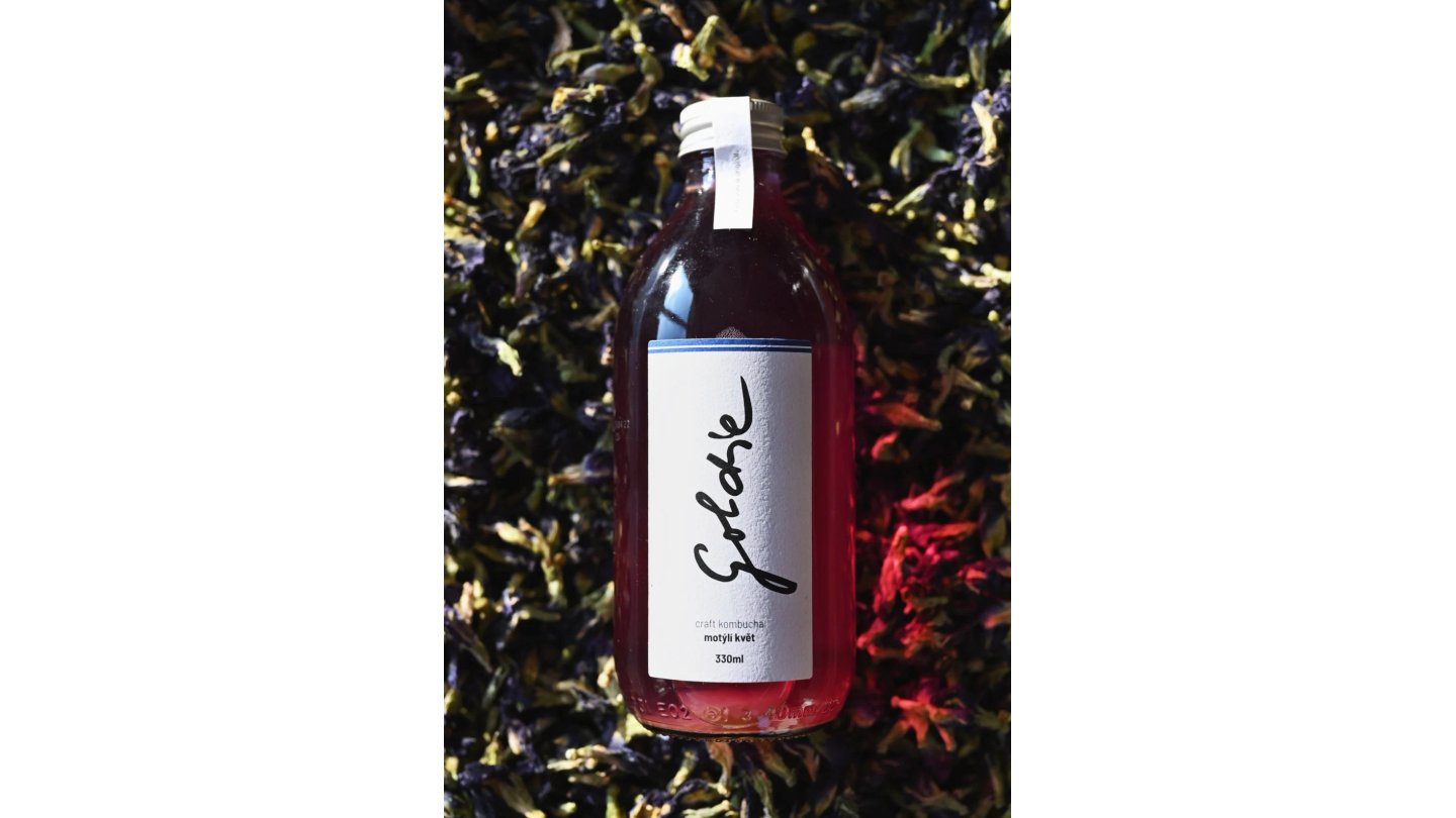 GOLDIE - kombucha z jihu Čech, motýlí květ 330ml
