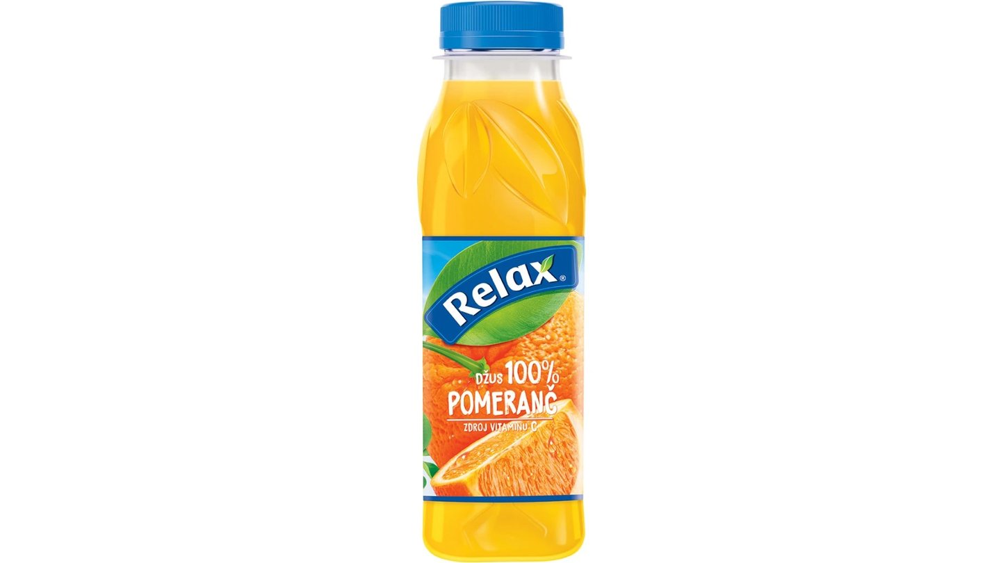 Relax Pomeranč/Orange 100% juice, 300ml