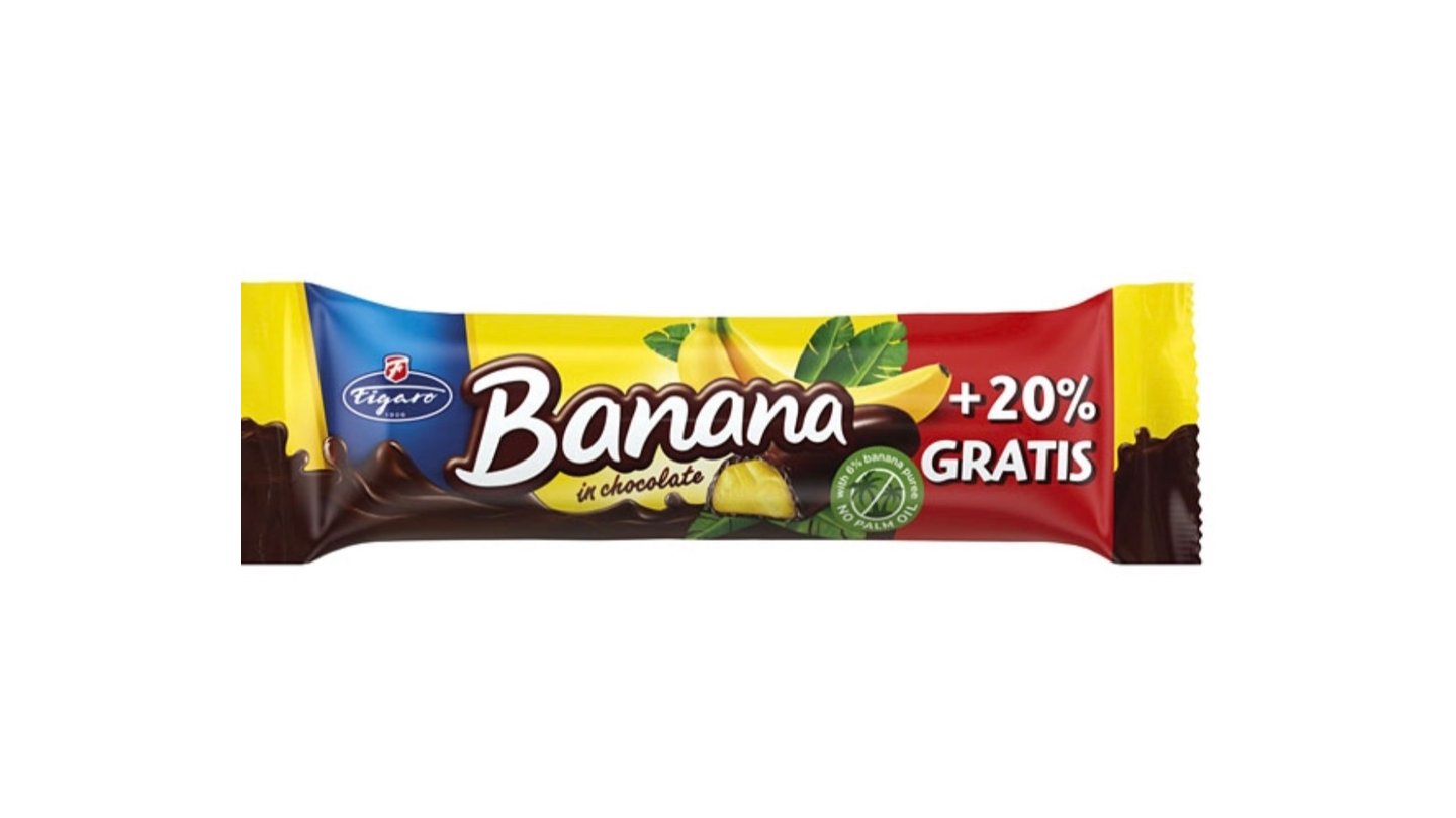 Figaro Banana pěnové banánové želé v čokoládě 30g