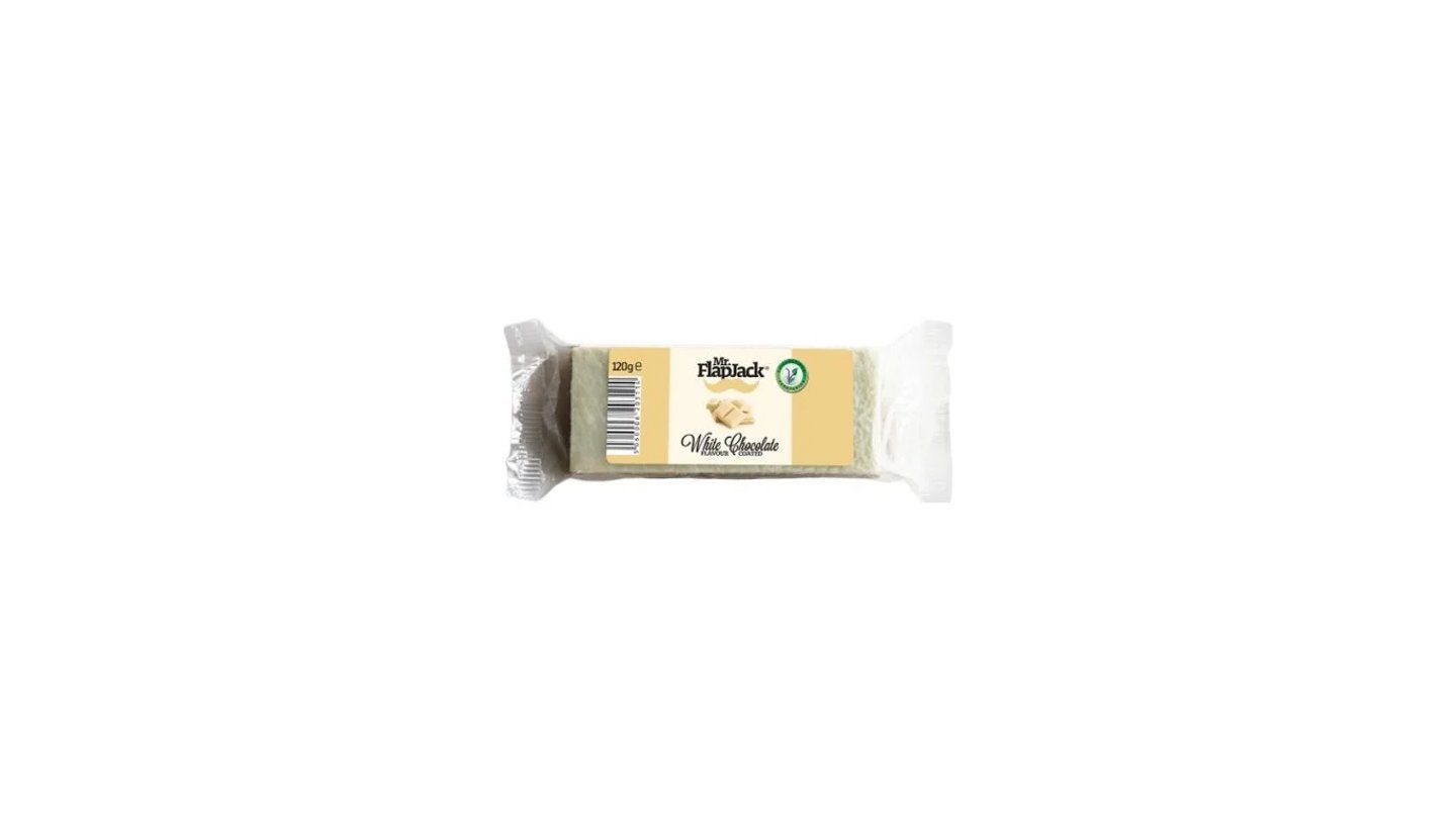 MR FLAP JACK - OVESNÉ TYČINKY - Čokoláda bílá 120g