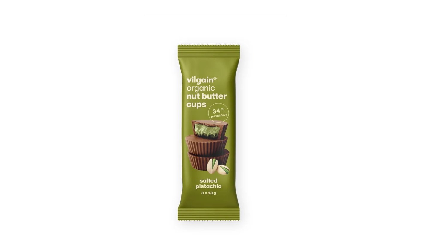 Vilgain Nut Butter Cups BIO pistácie solené 39g