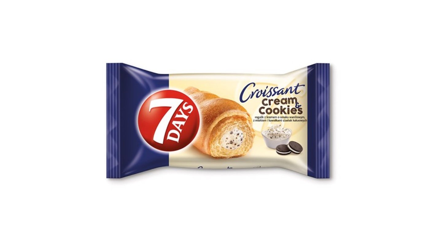 7DAYS Croissant vanilka s kúskami sušienok 60g