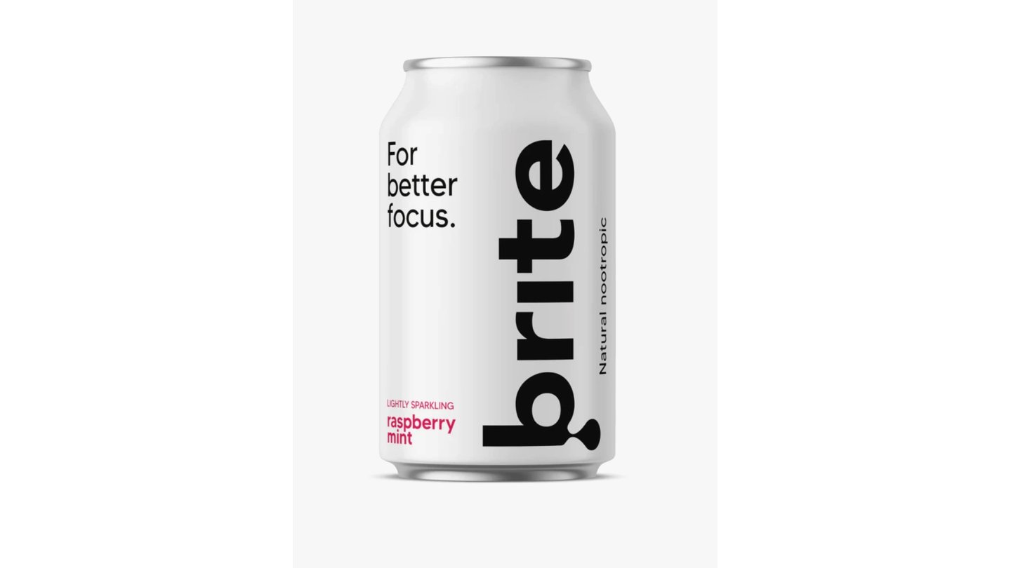 Brite Energetický sycený nápoj - Malina a máta