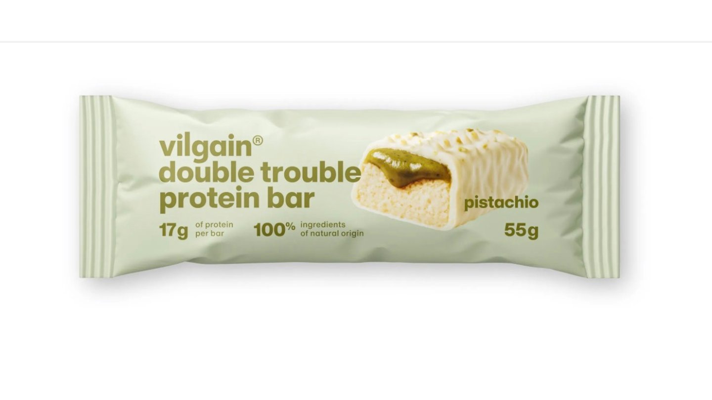 Vilgain Double Trouble Protein Bar Pistácie 