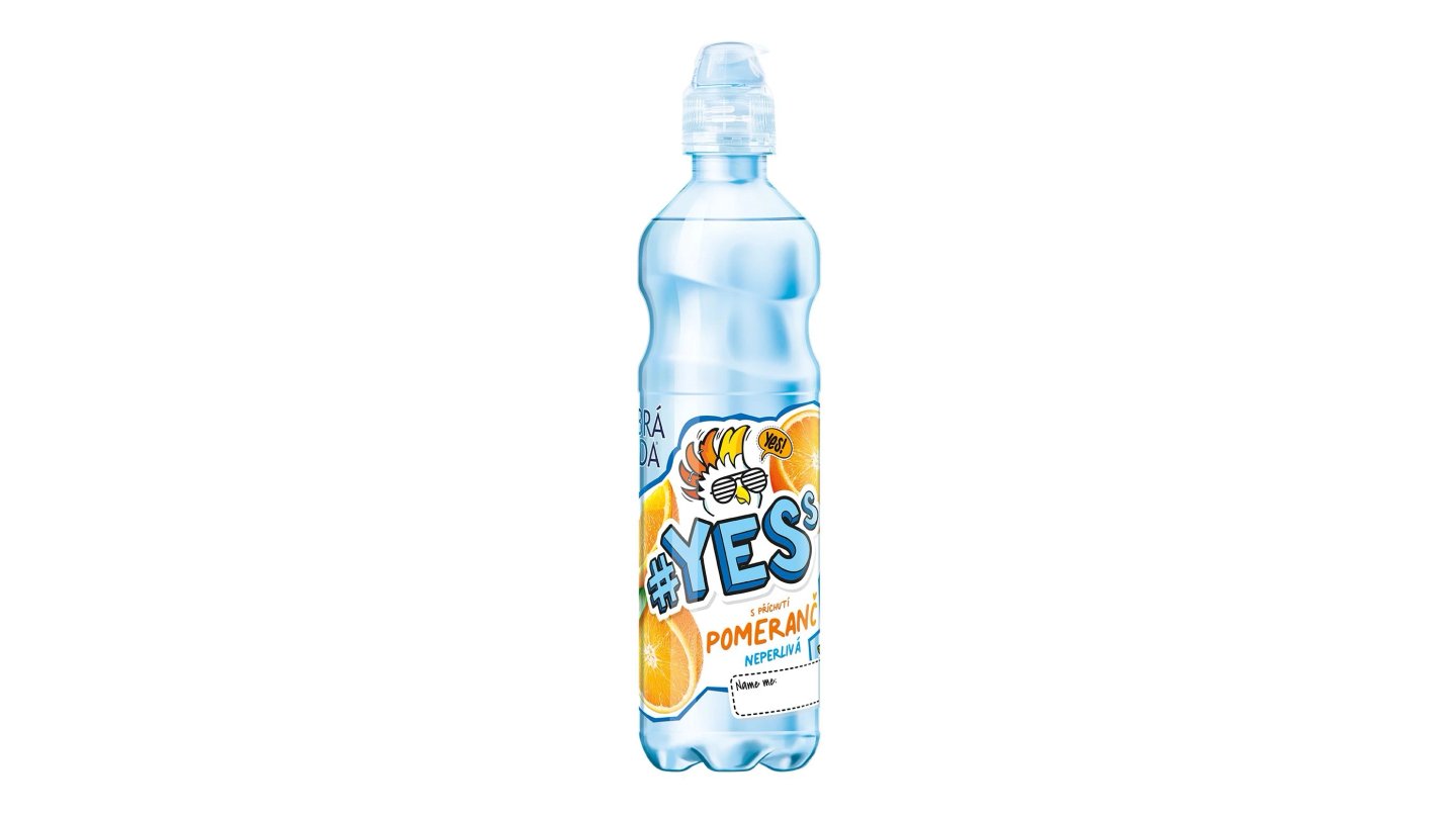 Kubík YES Water Pomeranč 0,5l