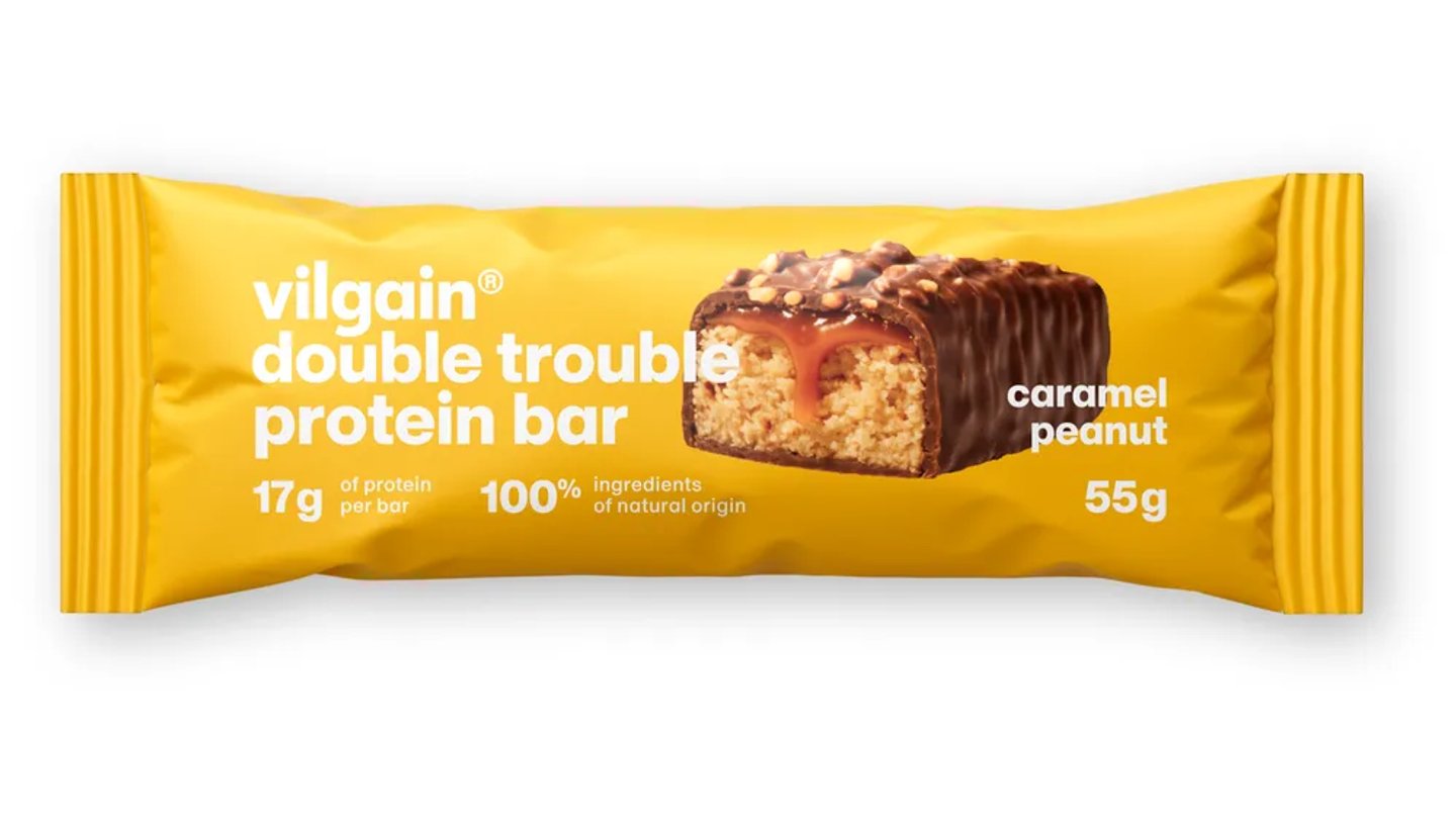 Double Trouble Protein Bar ⁠–⁠ Arašídy se slaným karamelem