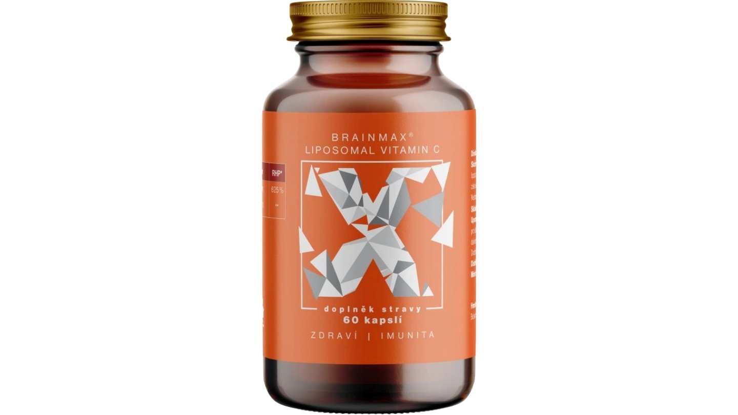 BrainMax Liposomal Vitamin C UPGRADE, Lipozomální Vitamín C, 500 mg, 60 rostlinných kapslí