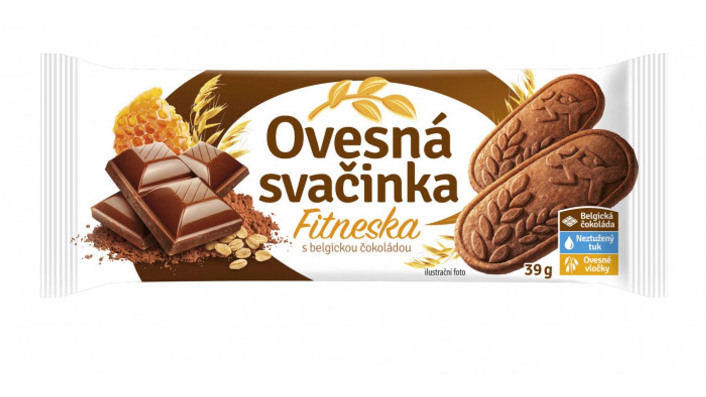 Ovesná svačinka FITNESKA - s belgickou čokoládou 39g