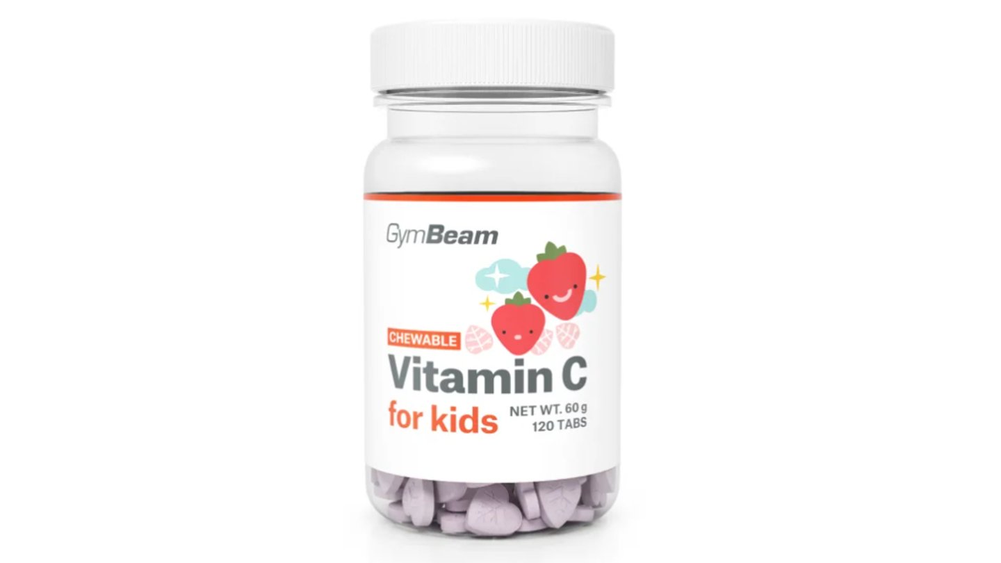 Vitamín C, tablety na cucání pro děti - 120 kapslí