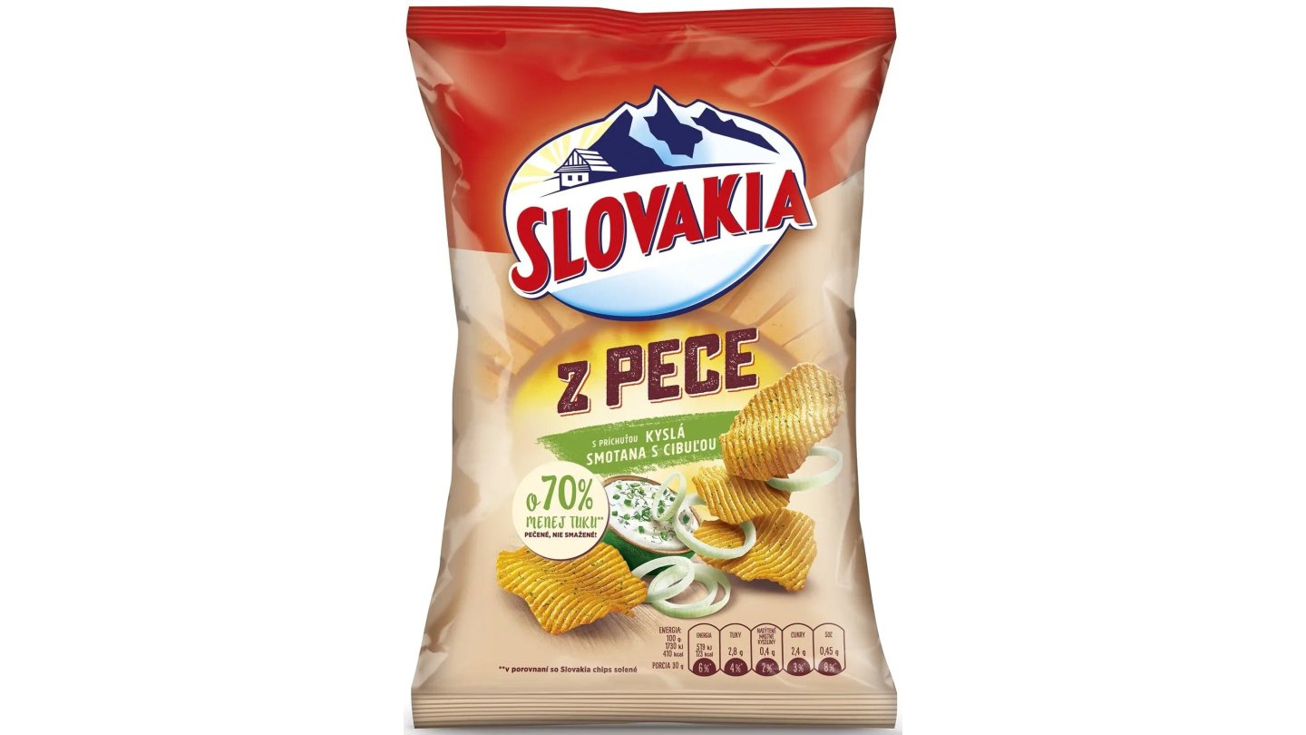 Slovakia Chips z pece Sour Cream & Onion/Smotana a cibula 100 g