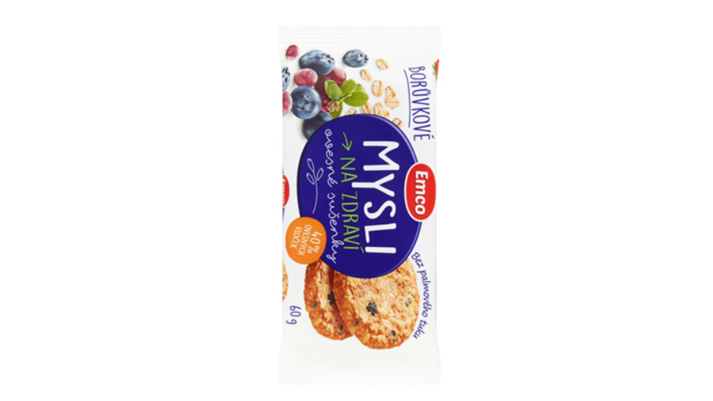 Ovesné sušenky borůvkové 60 g