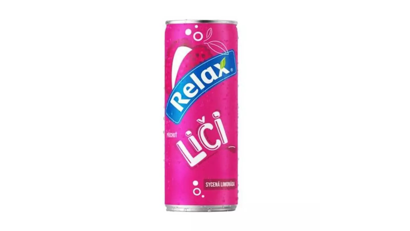 Relax 330ml limonáda Liči plech