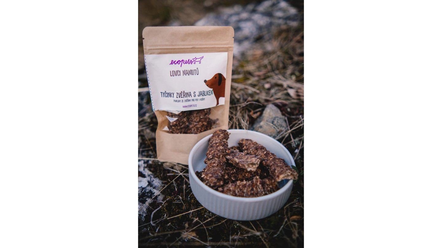 Tyčinky Zvěřina s jablky (Ecopets)
