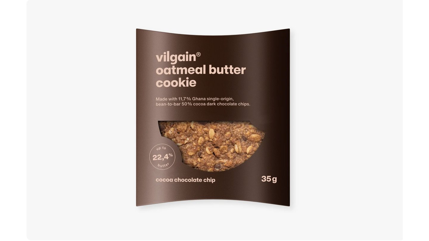 Vilgain Oatmeal Butter Cookie – Kakao & Choco Chip