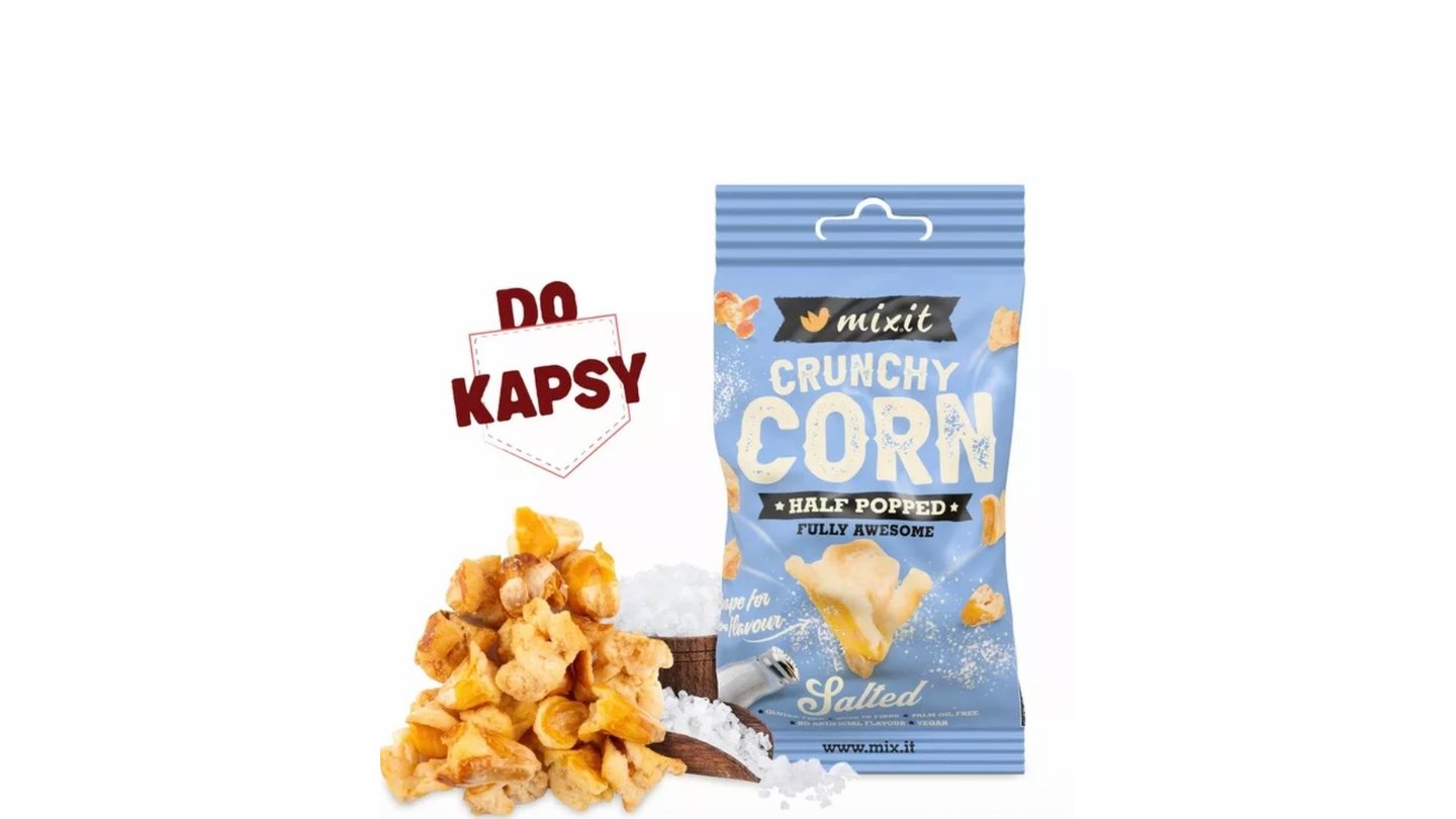 Crunchy corn do kapsy Mořská sůl