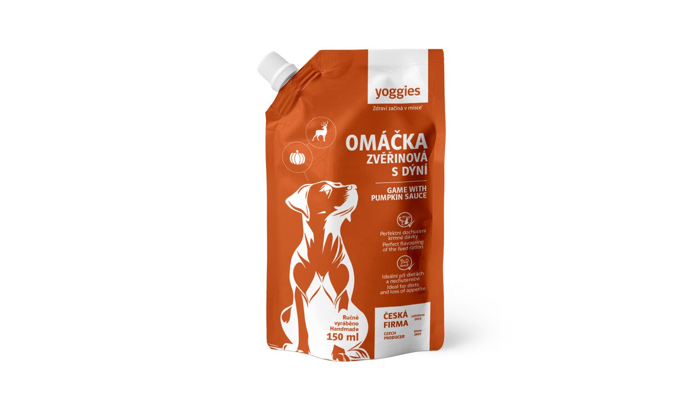 150ml Yoggies zvěřinová omáčka s dýní