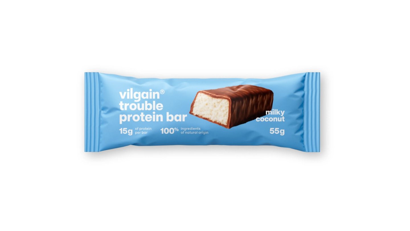 Vilgain Trouble Protein Bar - Kokos s mléčnou čokoládou
