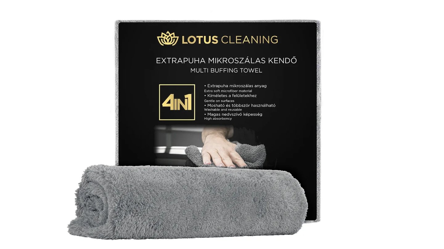 MIKROVLÁKNOVÁ UTĚRKA - LOTUS CLEANING MULTI BUFFING TOWEL GRAY 400 gsm