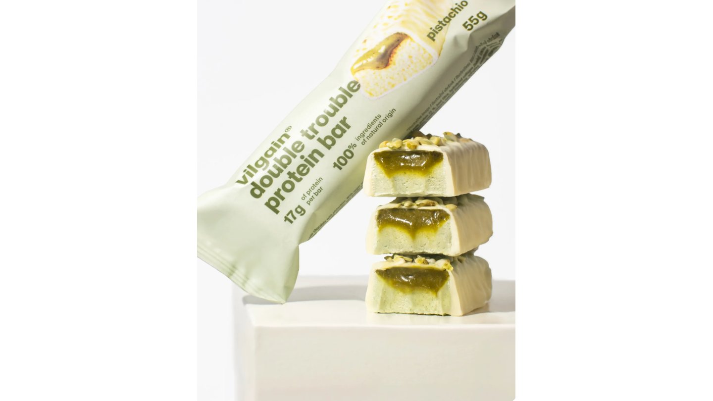 Vilgain Double Trouble Protein Bar - Pistacie