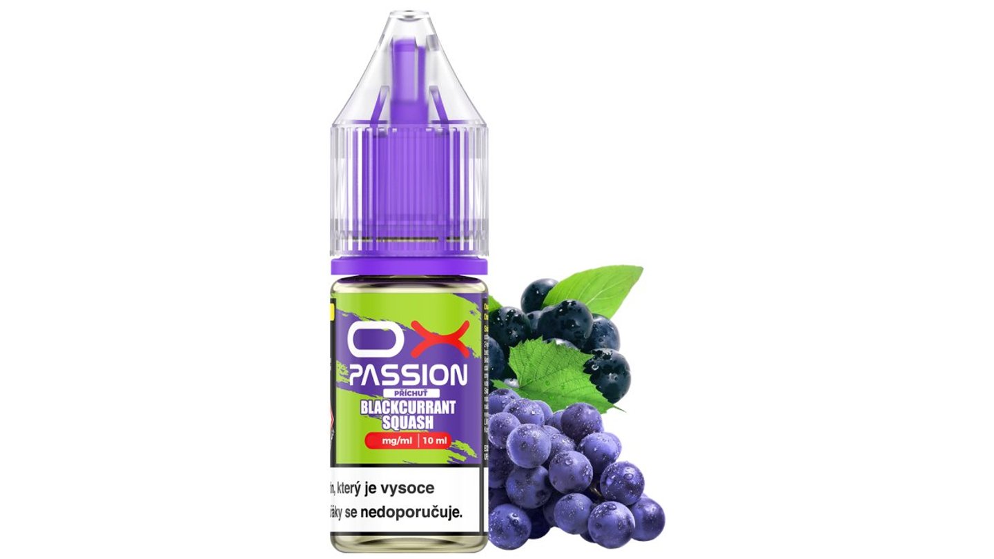Liquid OXVA OX PASSION Salts Blackcurrant Squash 10ml - 10mg