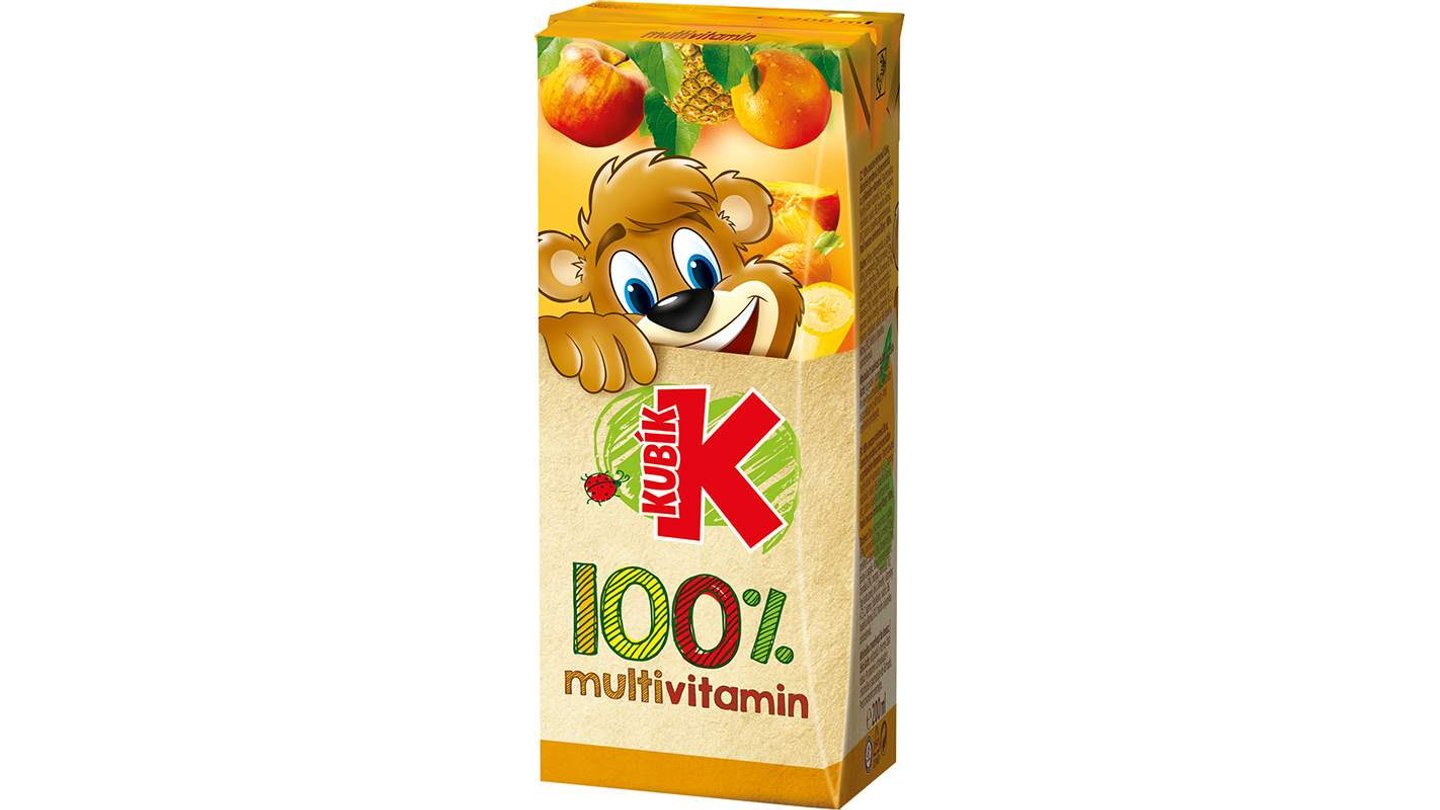 100% džus Kubík Multivitamín 200ml