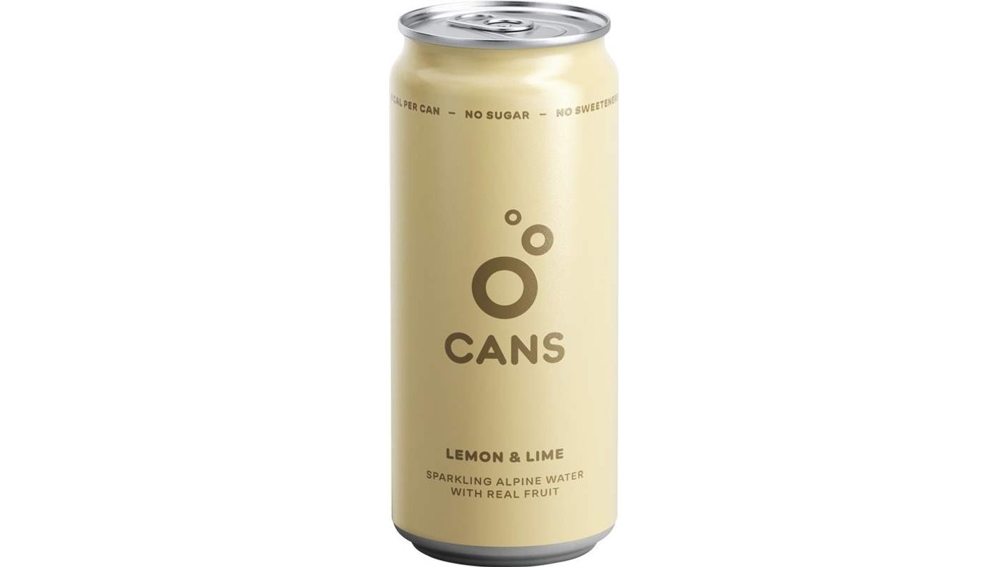 Cans Alpská voda citrón+limetka jemně perlivá 330ml plech