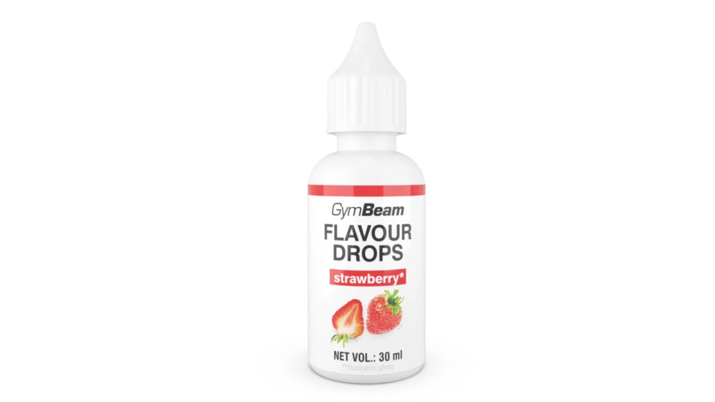 Flavour Drops - GymBeam - jahoda - 30 ml