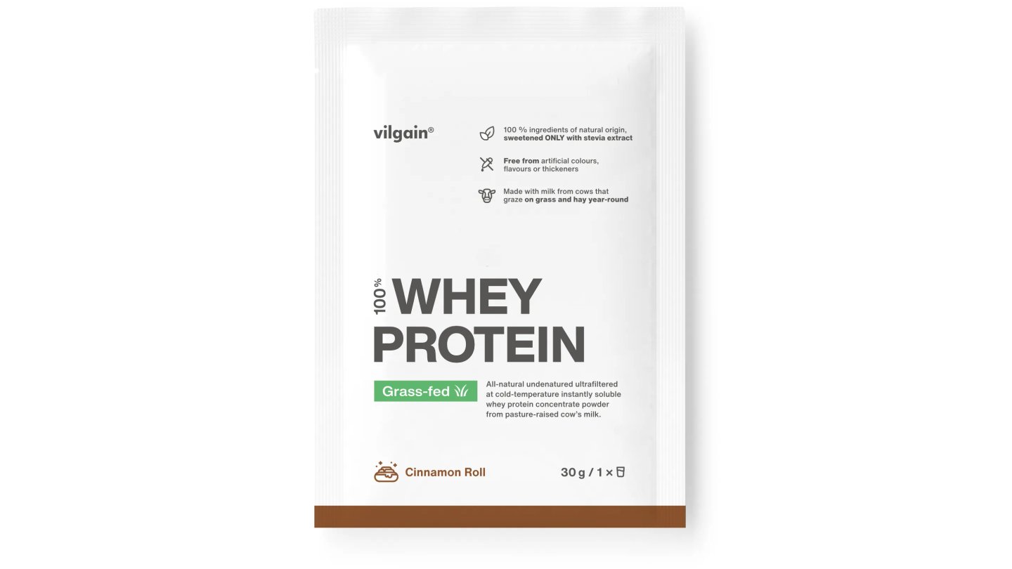 Grass-Fed Whey Protein – skořicová rolka 30 g
