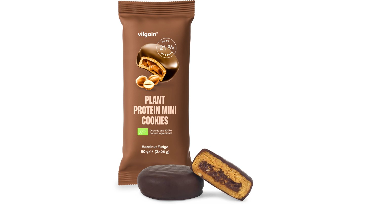 Plant Protein Mini Cookies - Lískooříškový fondán