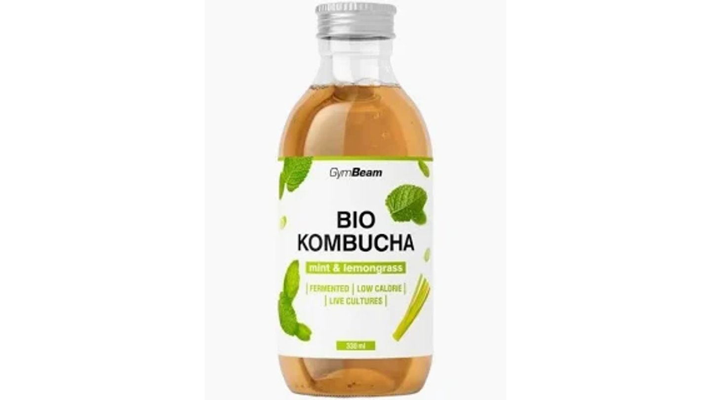 BIO Kombucha - GymBeam - Máta a citrónová tráva
