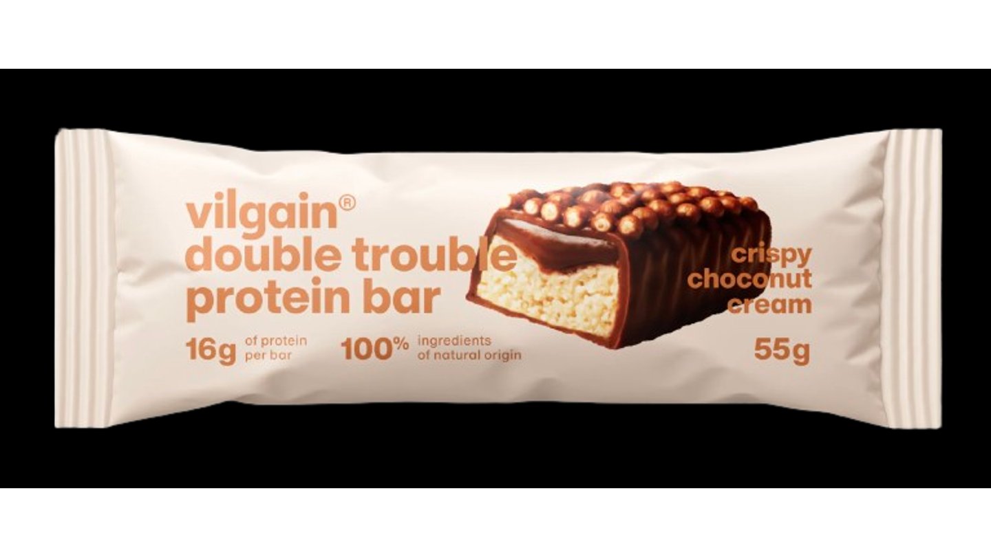 Vilgain Double Trouble Protein Bar Choco bueno s křupinkami 55g