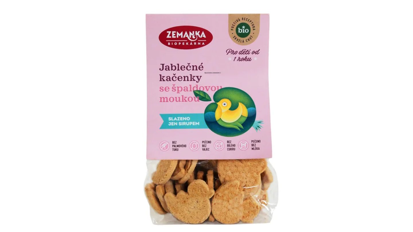 BIO Zemanka jablečné kačenky se špaldovou moukou