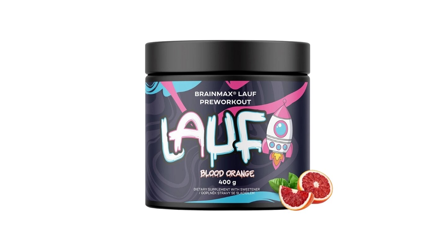 BrainMax LAUF® Preworkout, s kofeinem, 400 g
