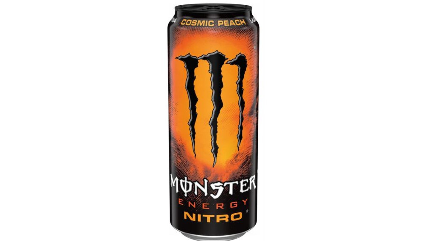Monster EU Nitro Cosmic Peach energetický nápoj s příchutí broskve 500 ml