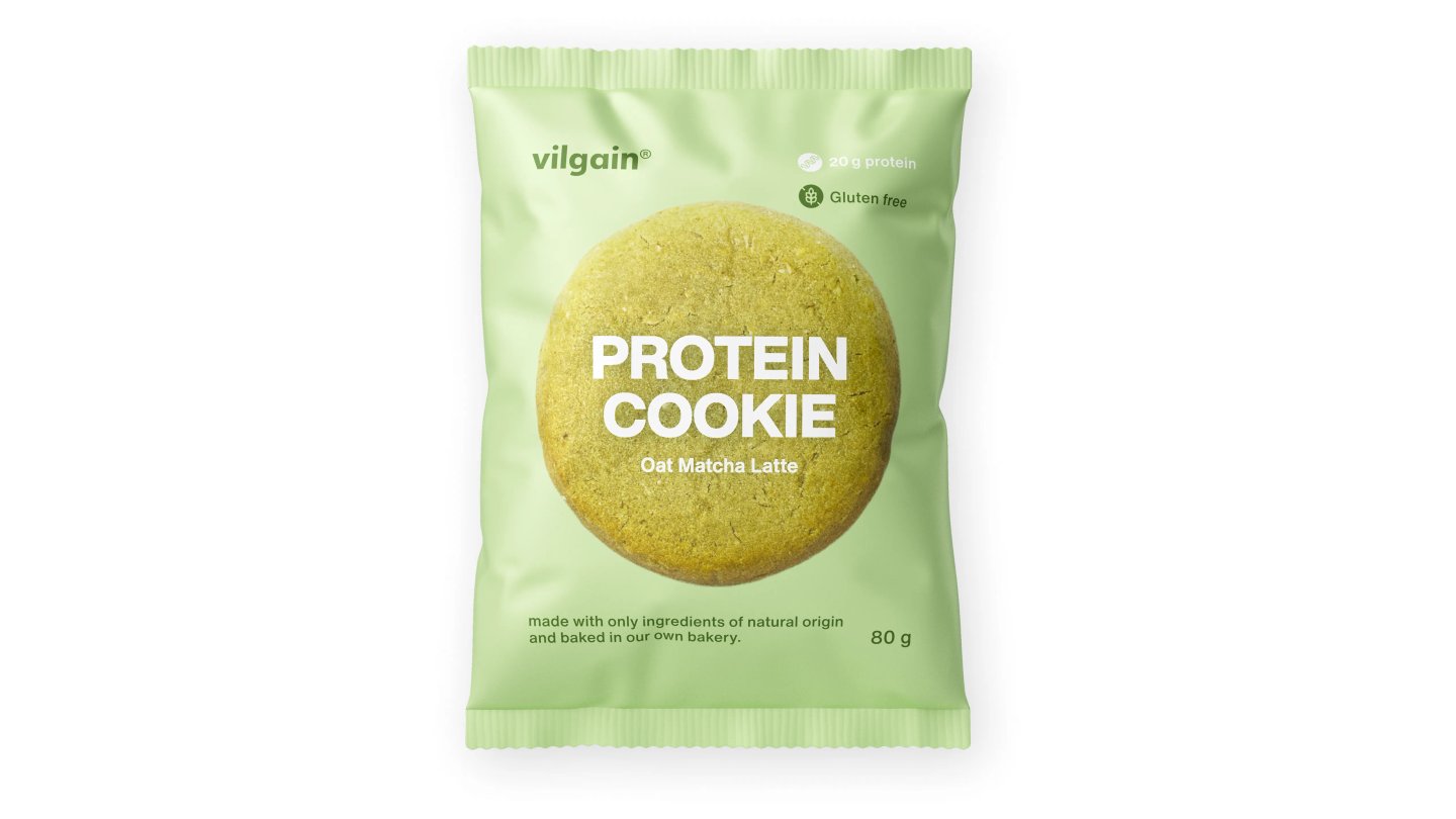 Protein Cookie - Matcha laté s ovesnými vločkami