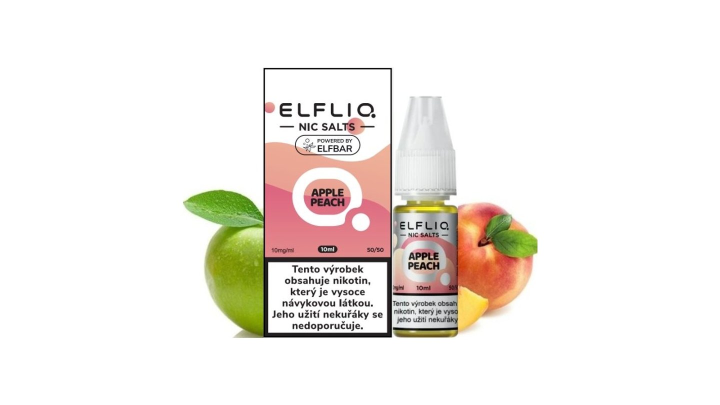 ELFLIQ NIC SALT APPLE PEACH 10ML - 10MG 