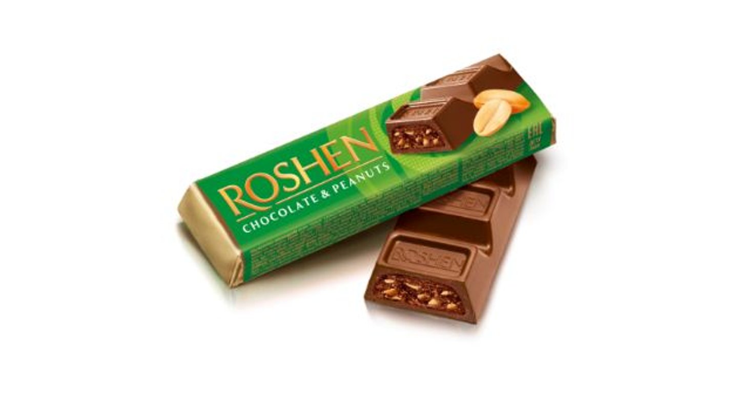 ROSHEN Čokoládové tyčinky - Arašídy 38g