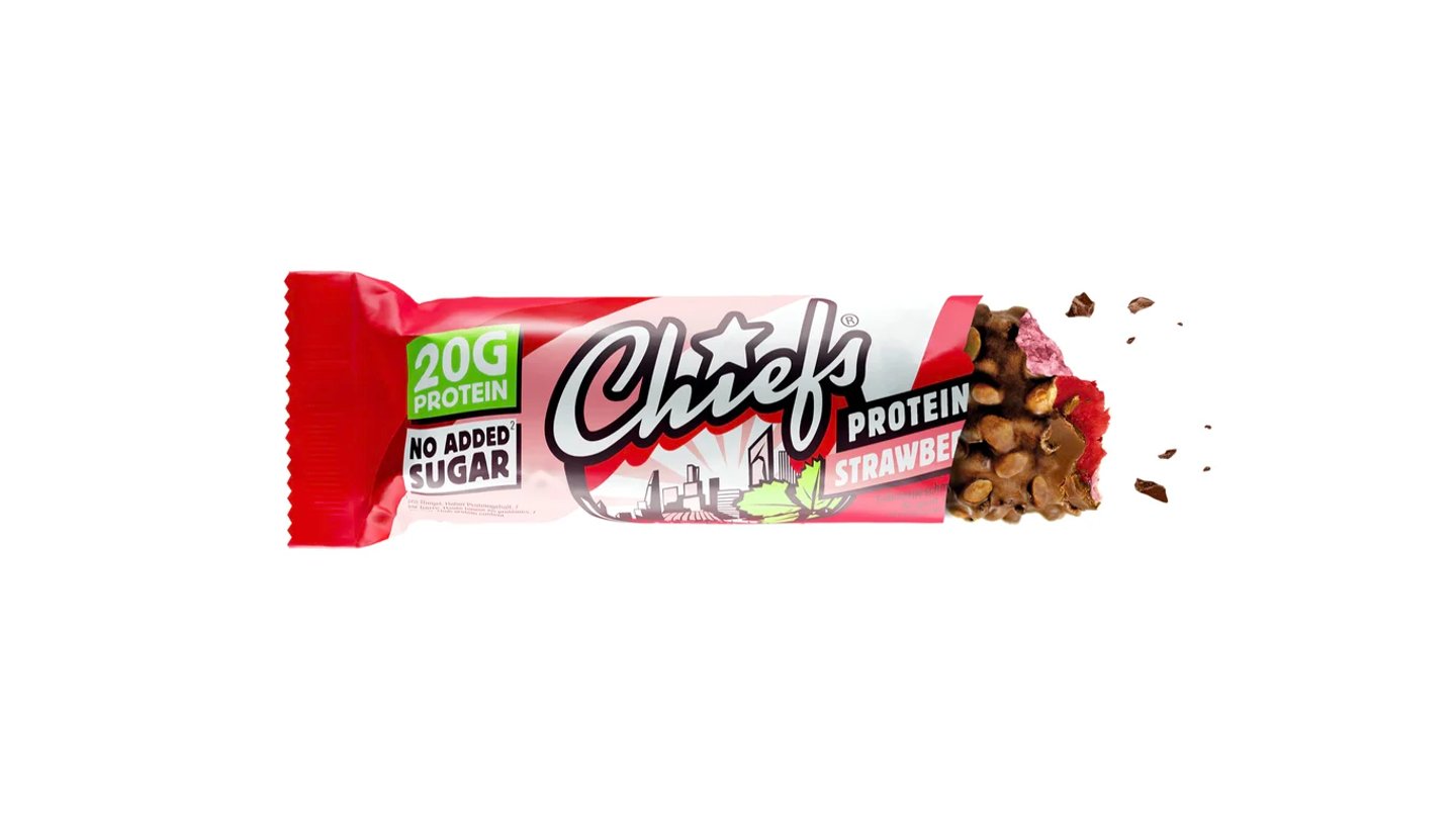 CHIEFS - proteinová tyčinka - jahodová 55g