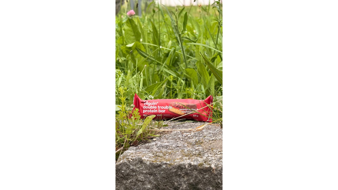 Vilgain Double Trouble arašídové máslo a malinový džem 55g